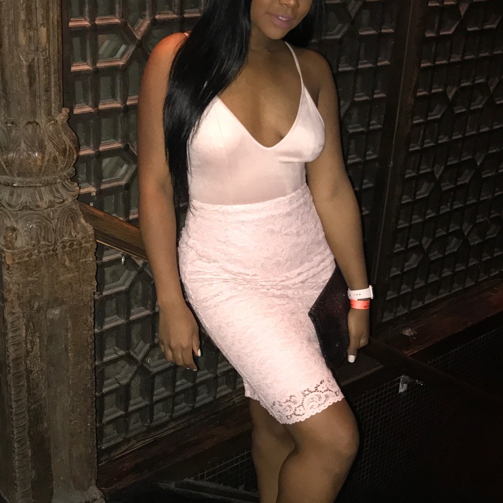 Zara Pink Lace Skirt